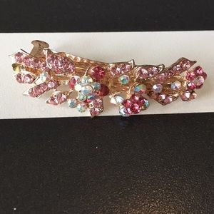 Cute Floral Crystal Barrette